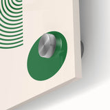 Minimalist Boho Wall Art | Green Geometric Canvas | Eclectic Design