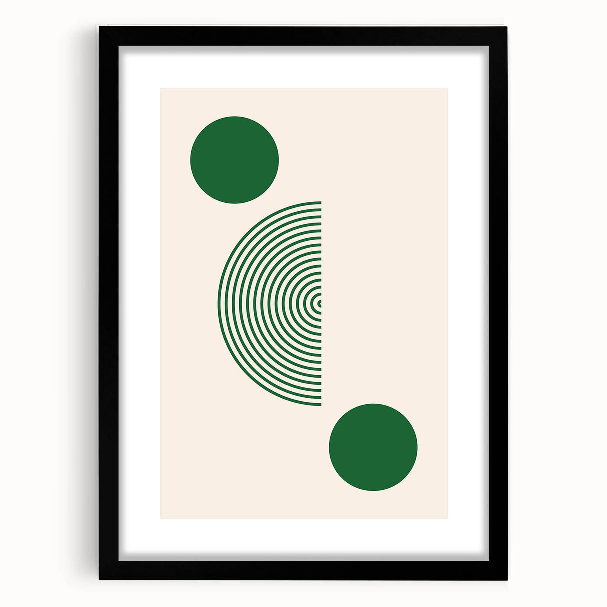 Minimalist Boho Wall Art | Green Geometric Canvas | Eclectic Design