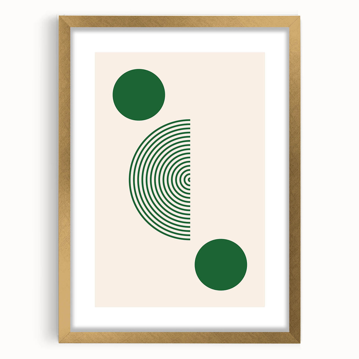 Minimalist Boho Wall Art | Green Geometric Canvas | Eclectic Design