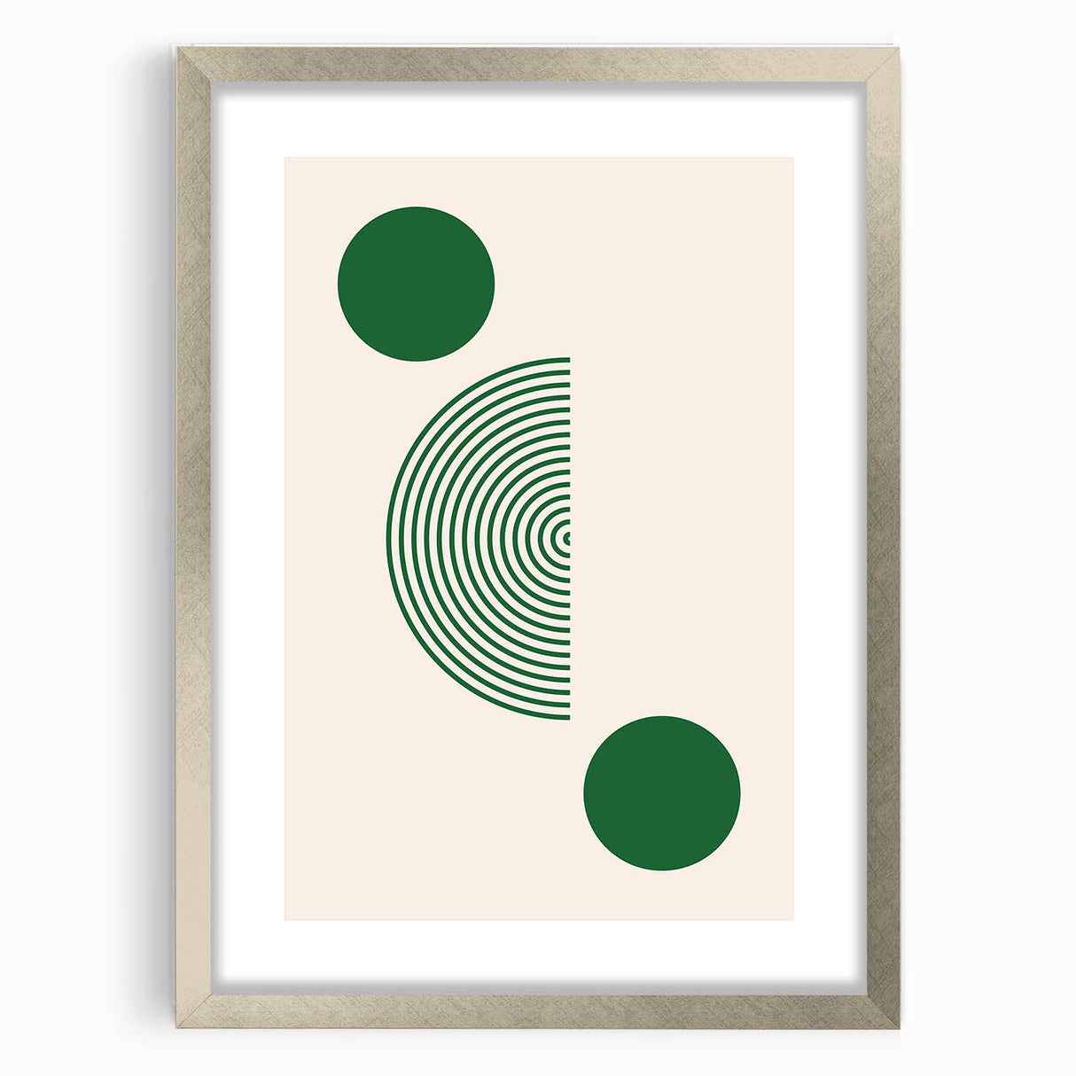 Minimalist Boho Wall Art | Green Geometric Canvas | Eclectic Design