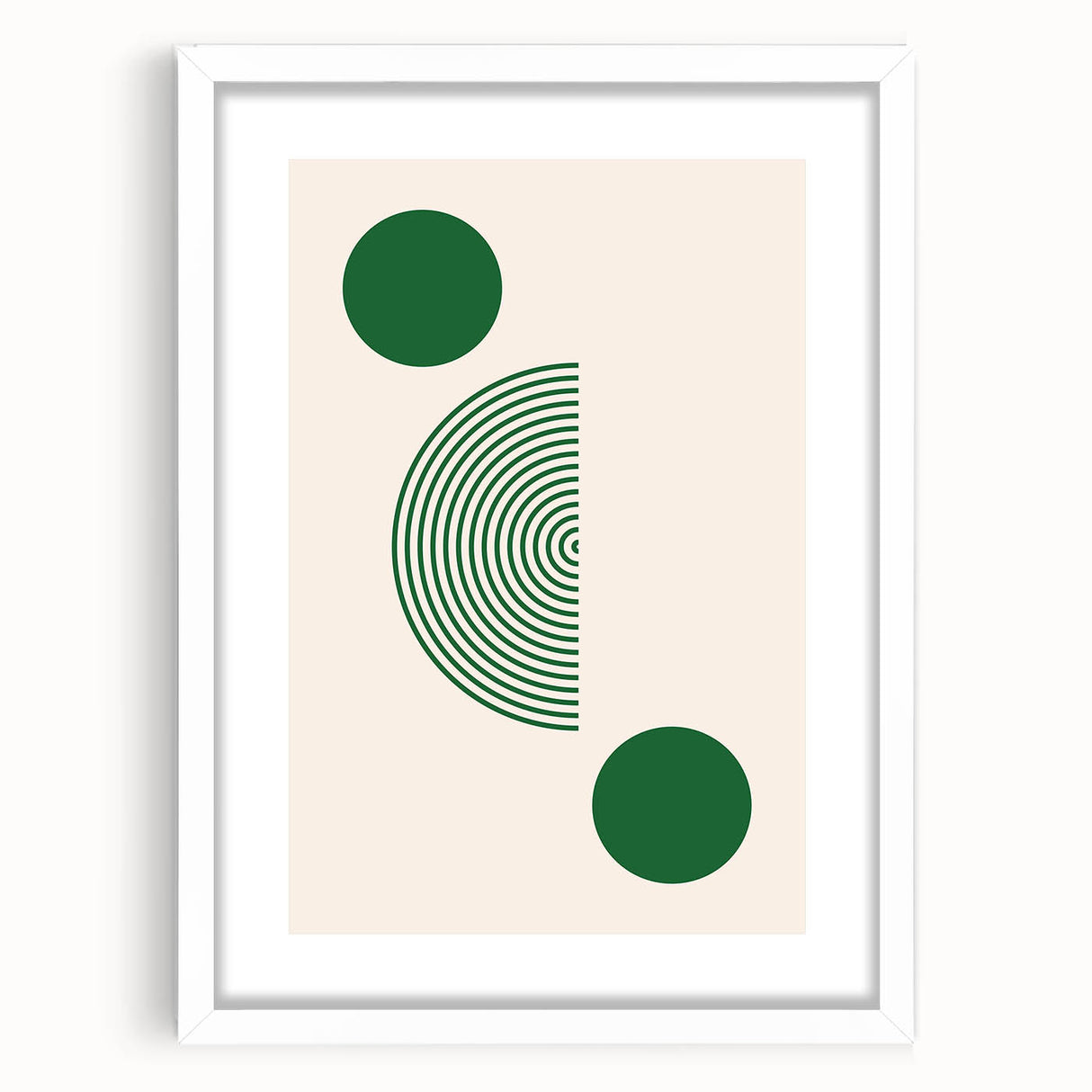 Minimalist Boho Wall Art | Green Geometric Canvas | Eclectic Design