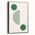 Minimalist Boho Wall Art | Green Geometric Canvas | Eclectic Design