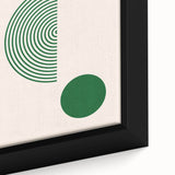 Minimalist Boho Wall Art | Green Geometric Canvas | Eclectic Design