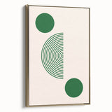 Minimalist Boho Wall Art | Green Geometric Canvas | Eclectic Design