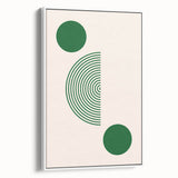 Minimalist Boho Wall Art | Green Geometric Canvas | Eclectic Design