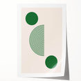 Minimalist Boho Wall Art | Green Geometric Canvas | Eclectic Design
