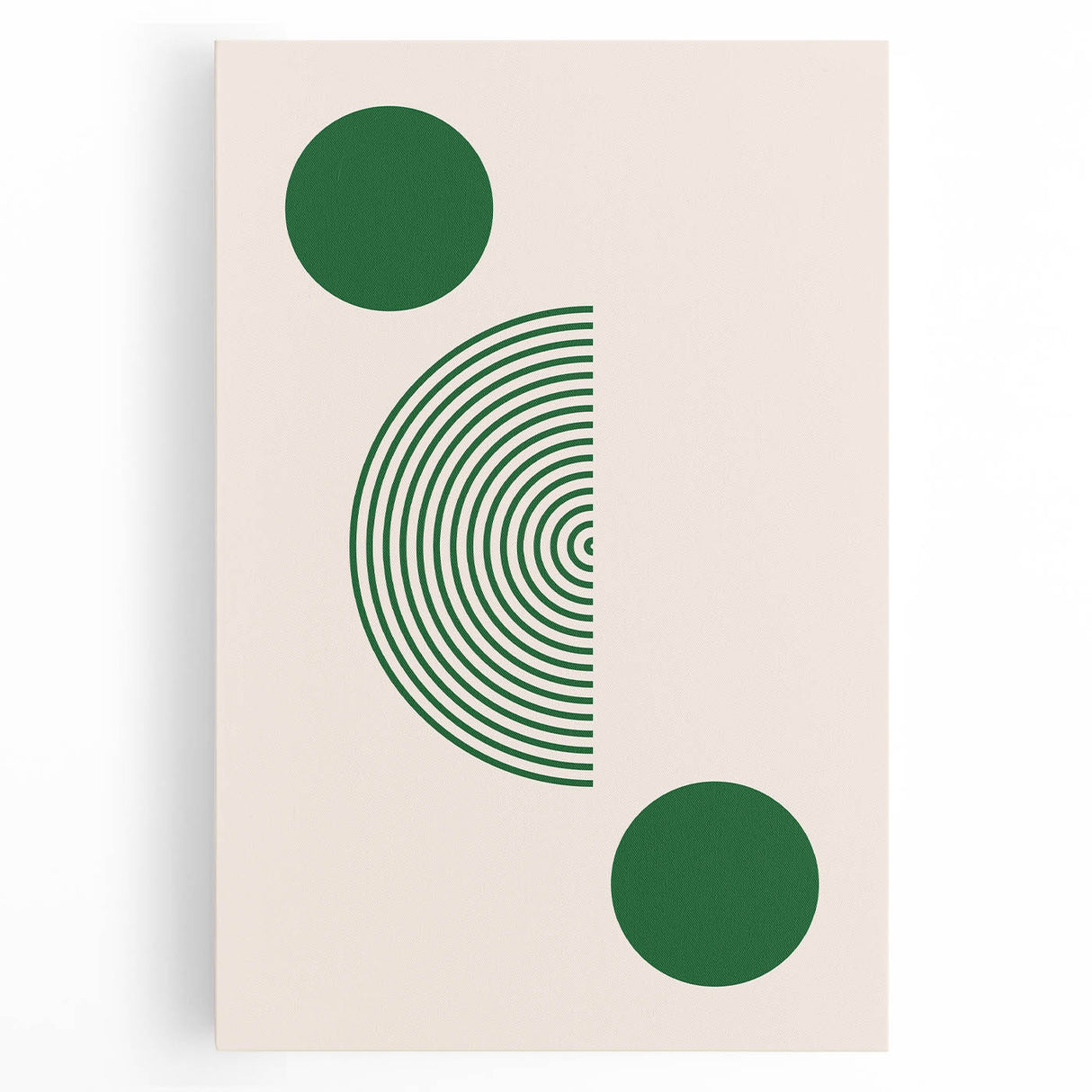 Minimalist Boho Wall Art | Green Geometric Canvas | Eclectic Design