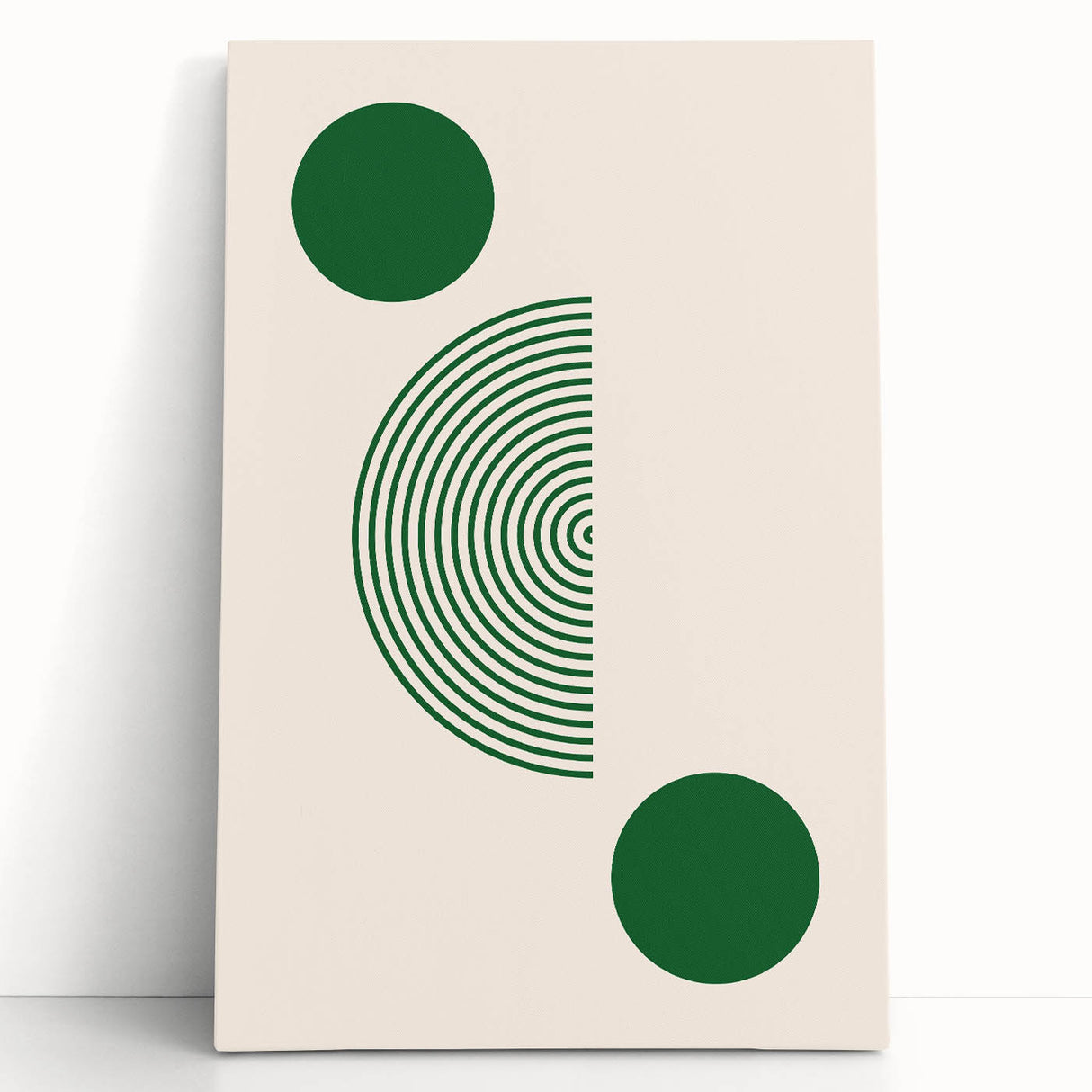 Minimalist Boho Wall Art | Green Geometric Canvas | Eclectic Design
