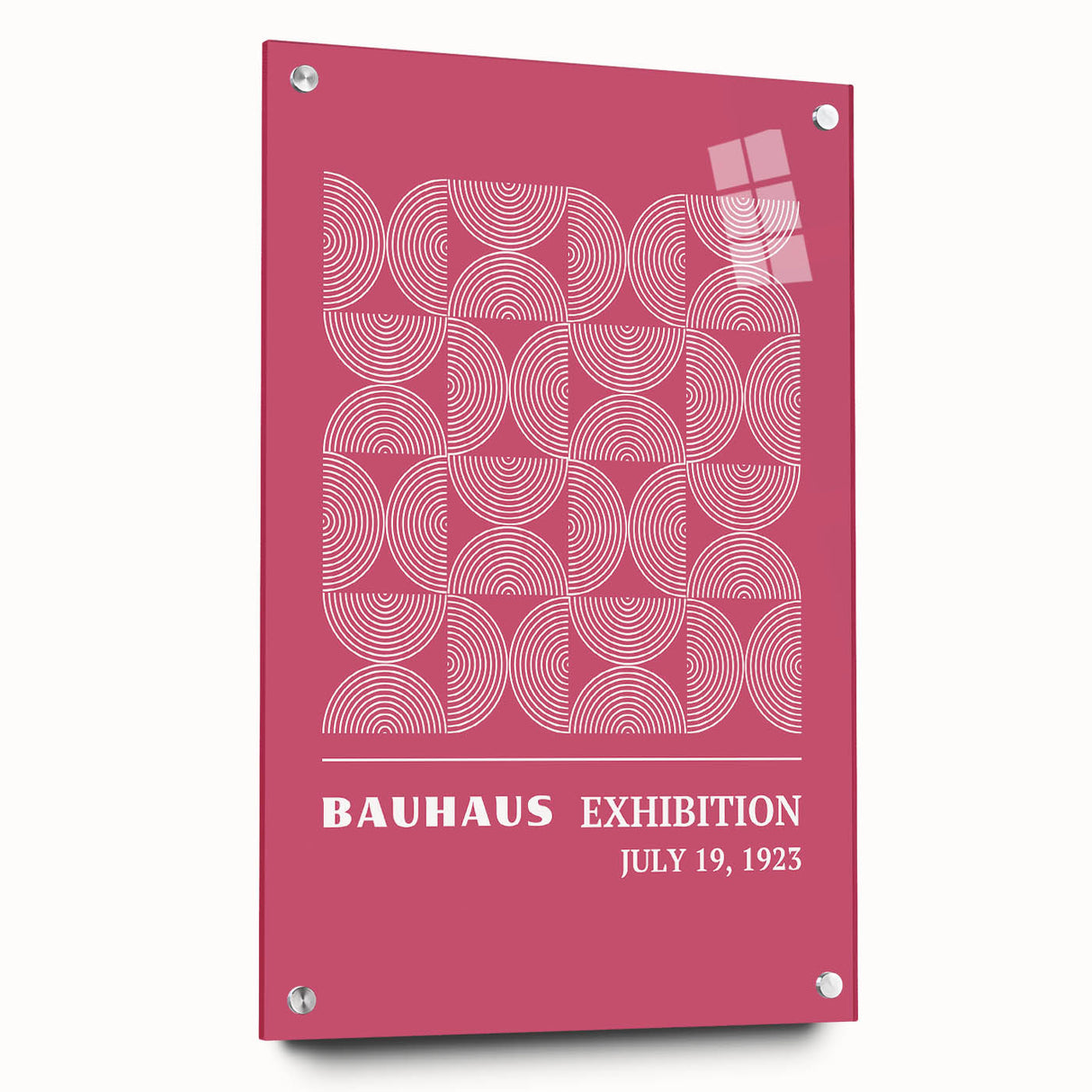 Bohemian Wall Art | Bauhaus 1923 Pink Geometric Boho Chic Print