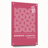 Bohemian Wall Art | Bauhaus 1923 Pink Geometric Boho Chic Print