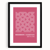 Bohemian Wall Art | Bauhaus 1923 Pink Geometric Boho Chic Print