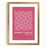 Bohemian Wall Art | Bauhaus 1923 Pink Geometric Boho Chic Print