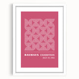 Bohemian Wall Art | Bauhaus 1923 Pink Geometric Boho Chic Print