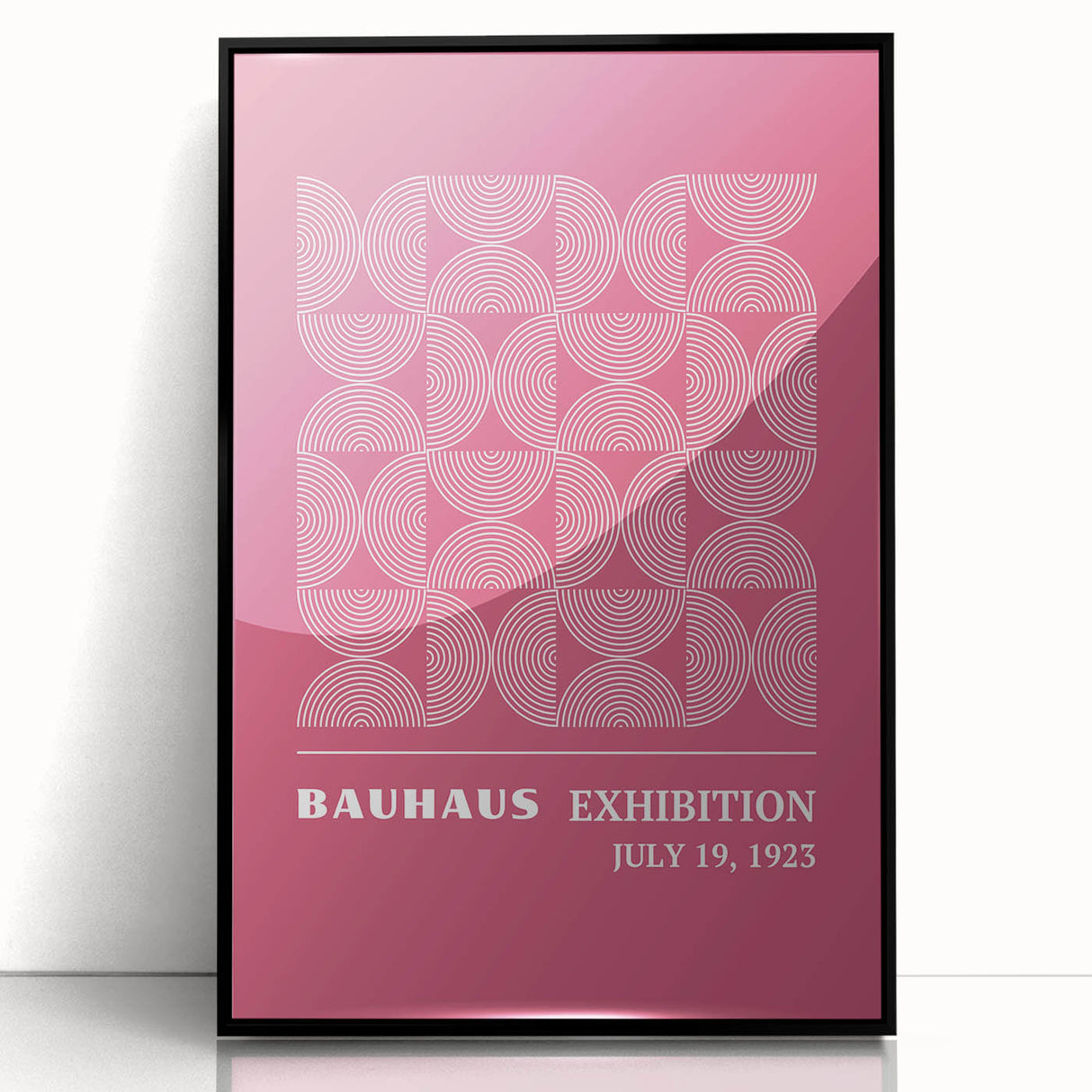Bohemian Wall Art | Bauhaus 1923 Pink Geometric Boho Chic Print