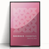 Bohemian Wall Art | Bauhaus 1923 Pink Geometric Boho Chic Print