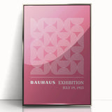 Bohemian Wall Art | Bauhaus 1923 Pink Geometric Boho Chic Print