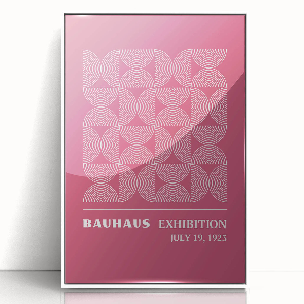 Bohemian Wall Art | Bauhaus 1923 Pink Geometric Boho Chic Print