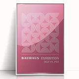 Bohemian Wall Art | Bauhaus 1923 Pink Geometric Boho Chic Print