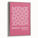 Bohemian Wall Art | Bauhaus 1923 Pink Geometric Boho Chic Print