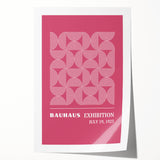 Bohemian Wall Art | Bauhaus 1923 Pink Geometric Boho Chic Print