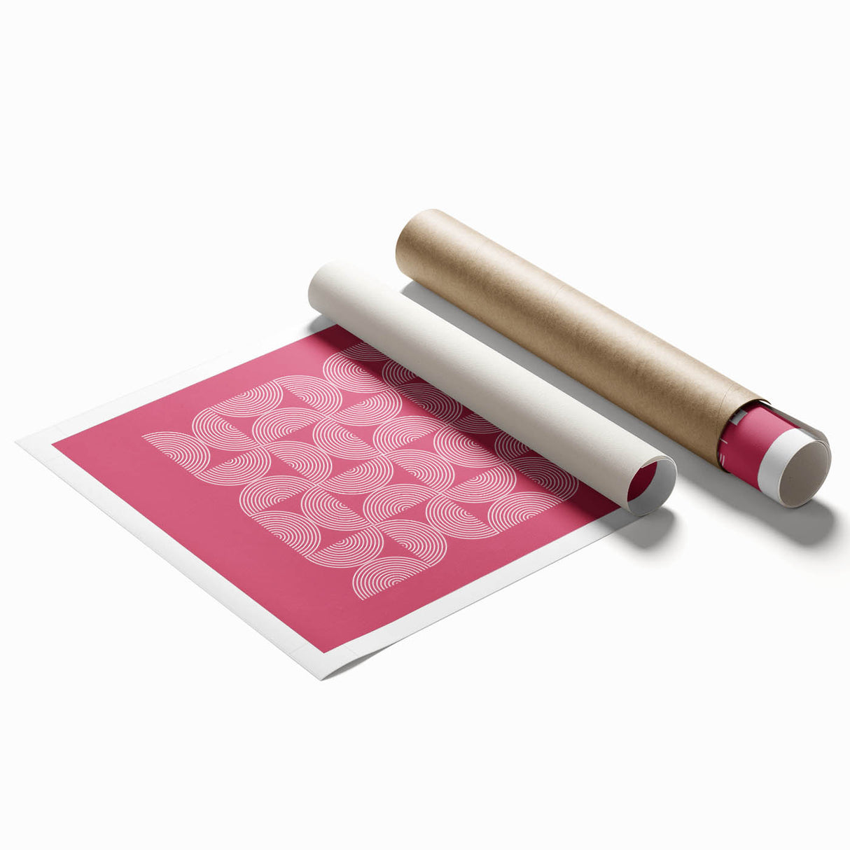 Bohemian Wall Art | Bauhaus 1923 Pink Geometric Boho Chic Print