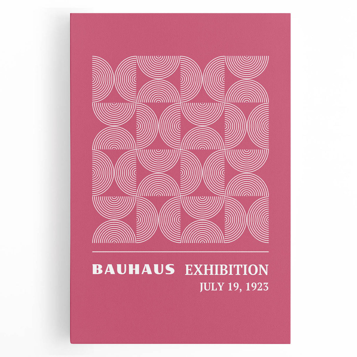 Bohemian Wall Art | Bauhaus 1923 Pink Geometric Boho Chic Print