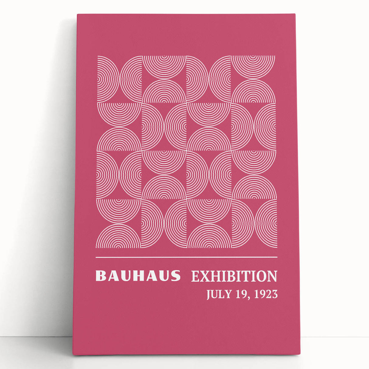 Bohemian Wall Art | Bauhaus 1923 Pink Geometric Boho Chic Print
