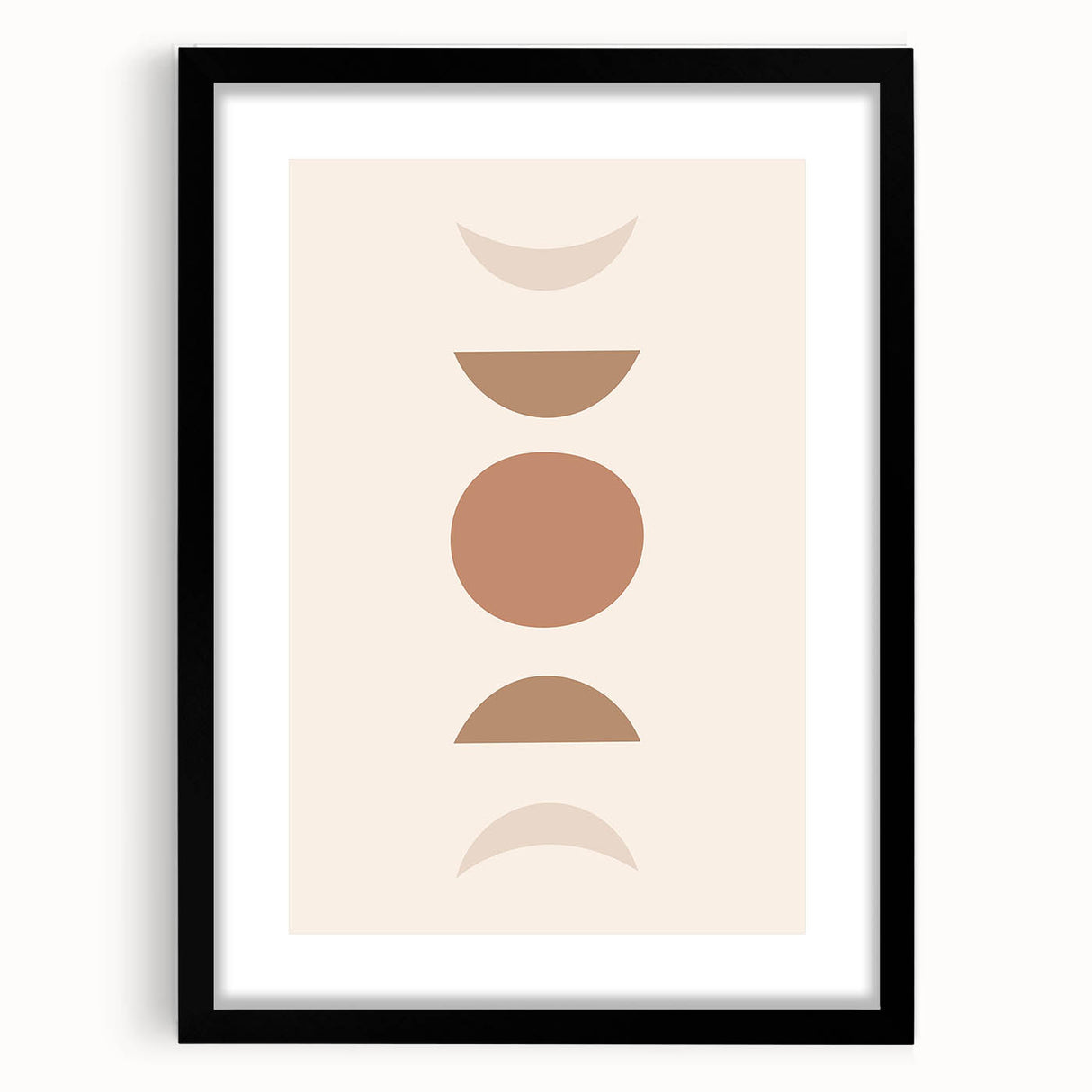 Boho Minimalist Wall Art | Earthy Geometric Canvas | Neutral Tones