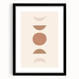 Boho Minimalist Wall Art | Earthy Geometric Canvas | Neutral Tones