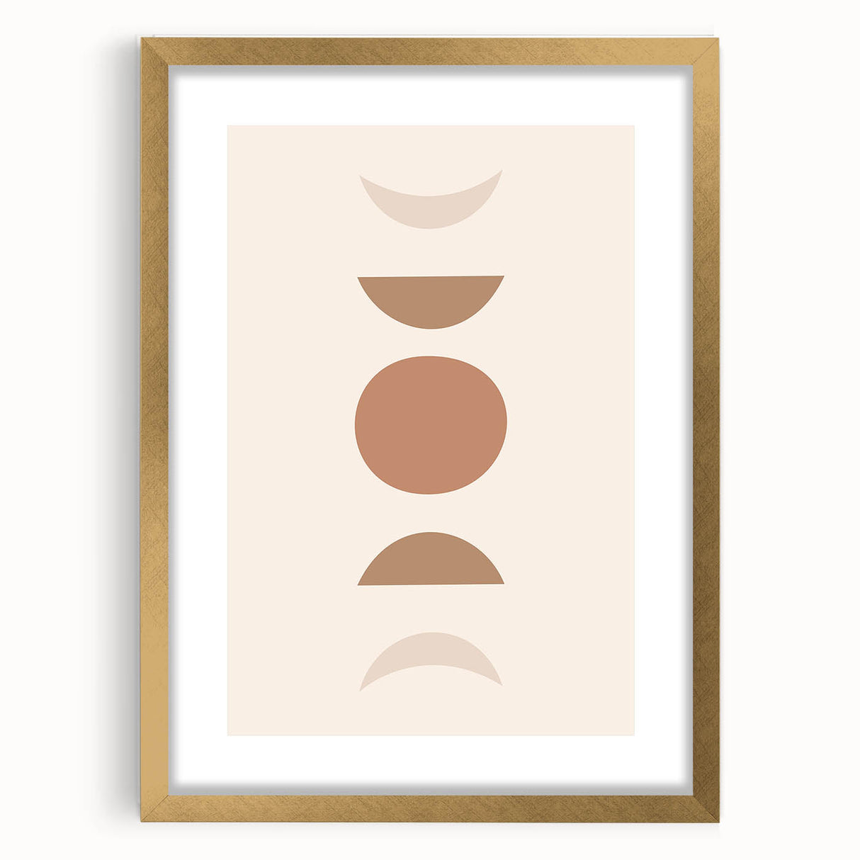 Boho Minimalist Wall Art | Earthy Geometric Canvas | Neutral Tones
