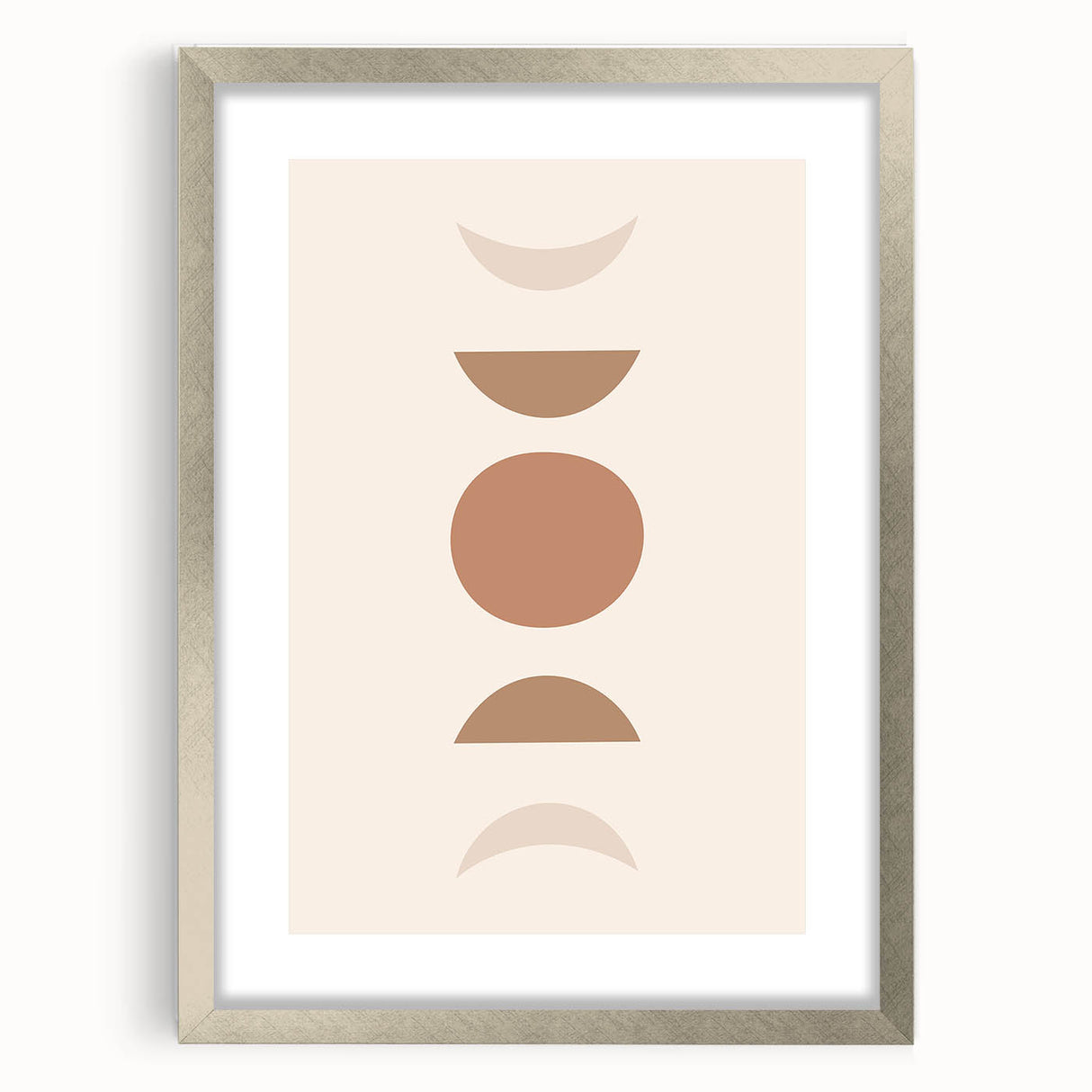 Boho Minimalist Wall Art | Earthy Geometric Canvas | Neutral Tones