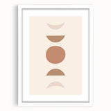 Boho Minimalist Wall Art | Earthy Geometric Canvas | Neutral Tones