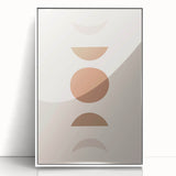 Boho Minimalist Wall Art | Earthy Geometric Canvas | Neutral Tones