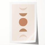 Boho Minimalist Wall Art | Earthy Geometric Canvas | Neutral Tones