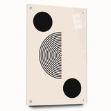 Minimalist Boho Wall Art | Black and White Geometric Canvas | Modern Design