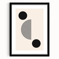 Minimalist Boho Wall Art | Black and White Geometric Canvas | Modern Design