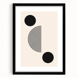 Minimalist Boho Wall Art | Black and White Geometric Canvas | Modern Design