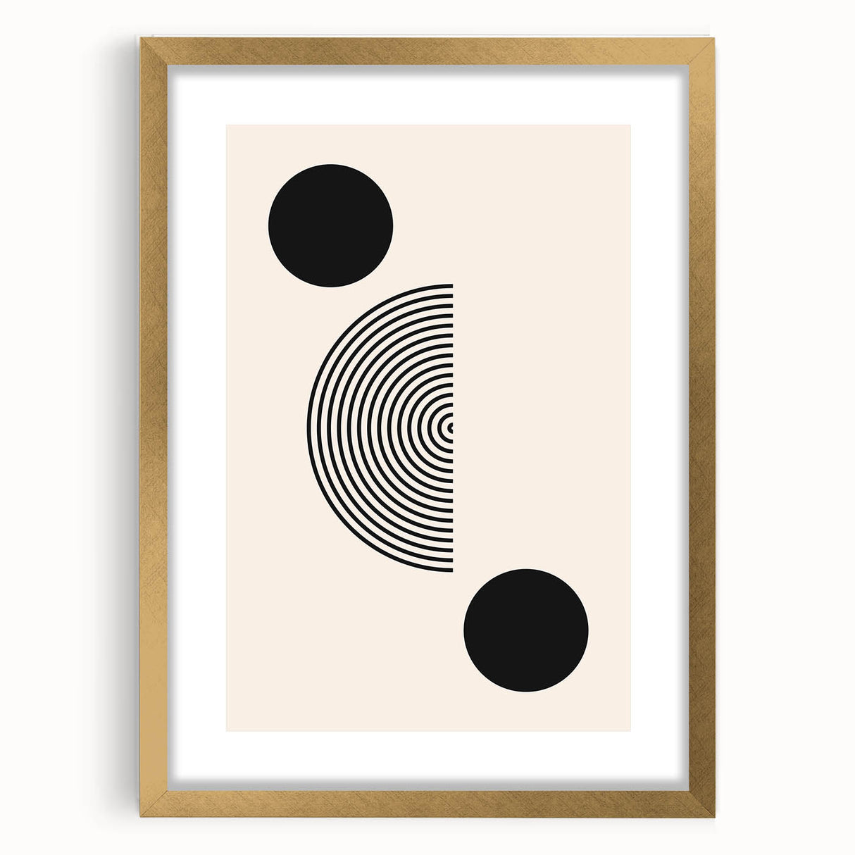 Minimalist Boho Wall Art | Black and White Geometric Canvas | Modern Design