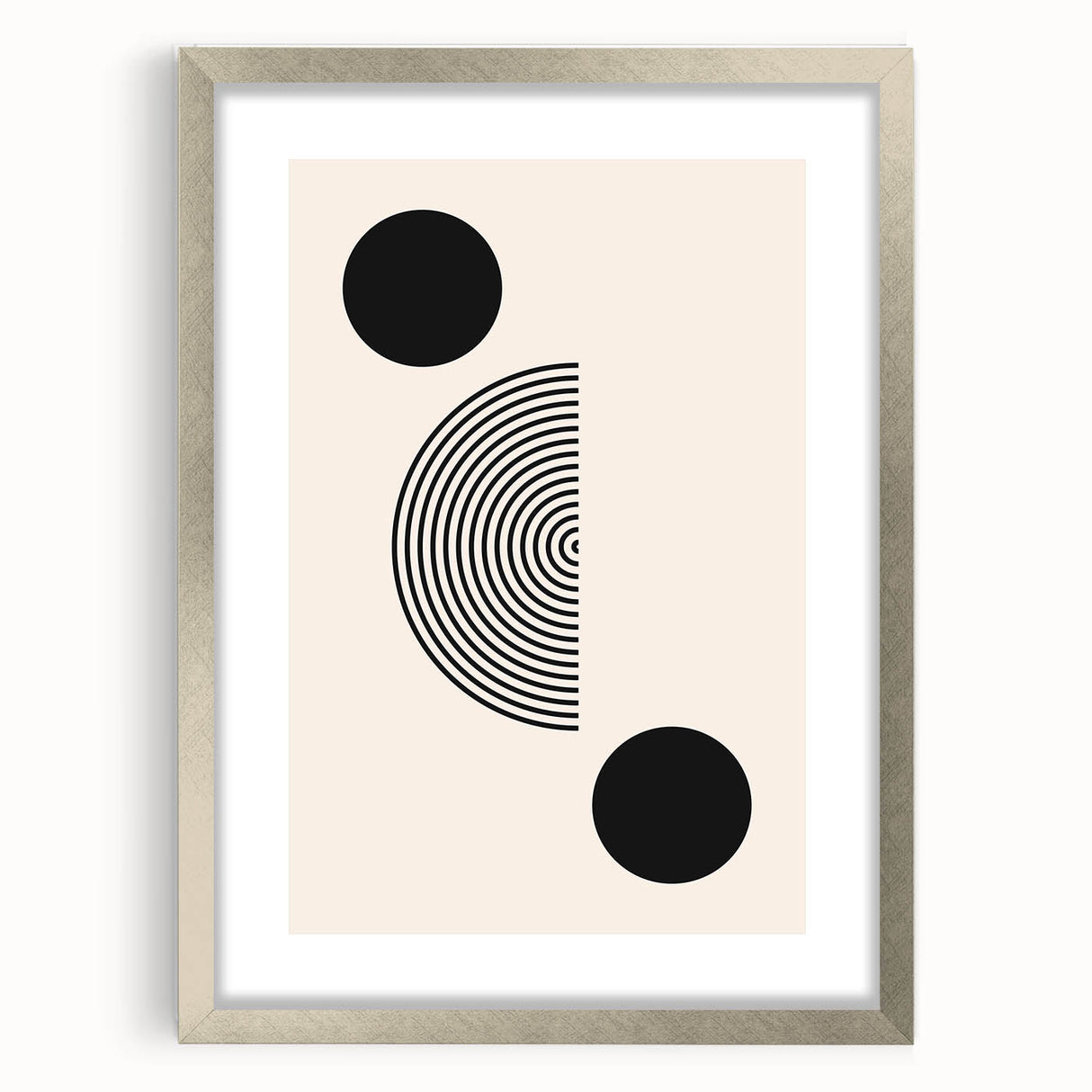 Minimalist Boho Wall Art | Black and White Geometric Canvas | Modern Design