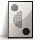 Minimalist Boho Wall Art | Black and White Geometric Canvas | Modern Design