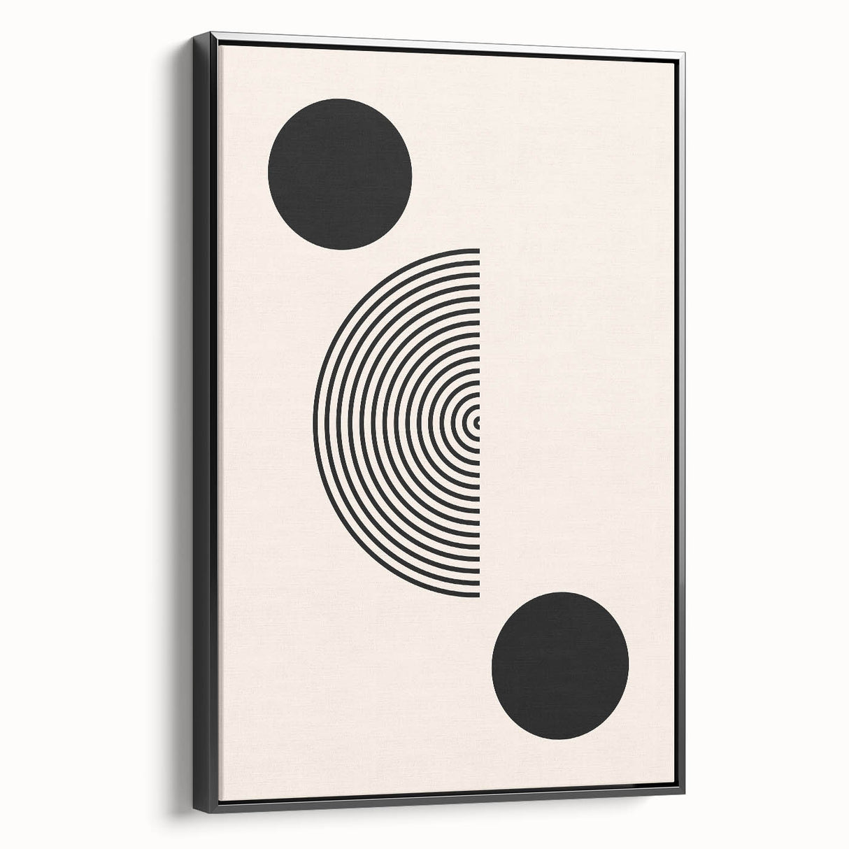 Minimalist Boho Wall Art | Black and White Geometric Canvas | Modern Design