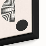 Minimalist Boho Wall Art | Black and White Geometric Canvas | Modern Design