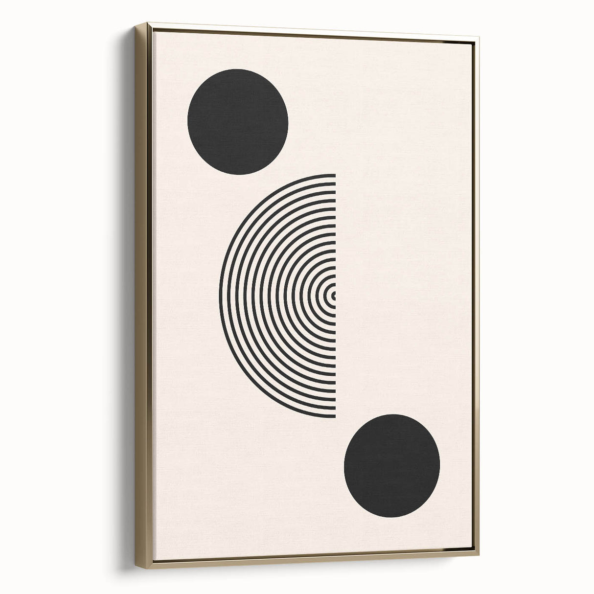 Minimalist Boho Wall Art | Black and White Geometric Canvas | Modern Design