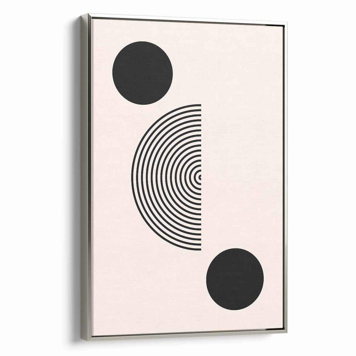 Minimalist Boho Wall Art | Black and White Geometric Canvas | Modern Design