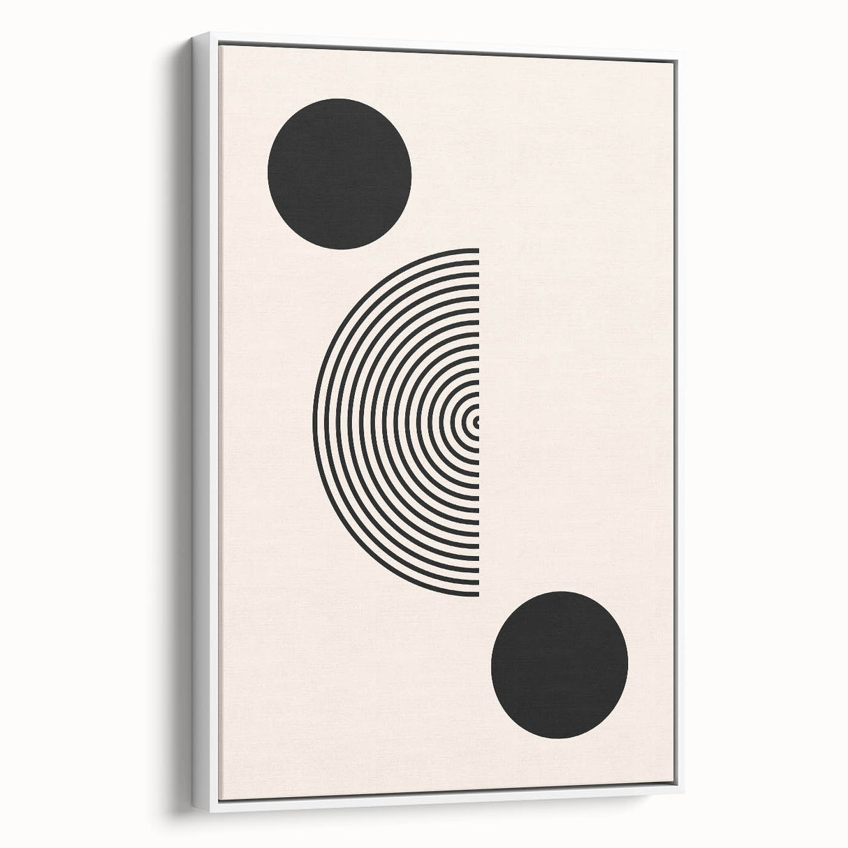 Minimalist Boho Wall Art | Black and White Geometric Canvas | Modern Design