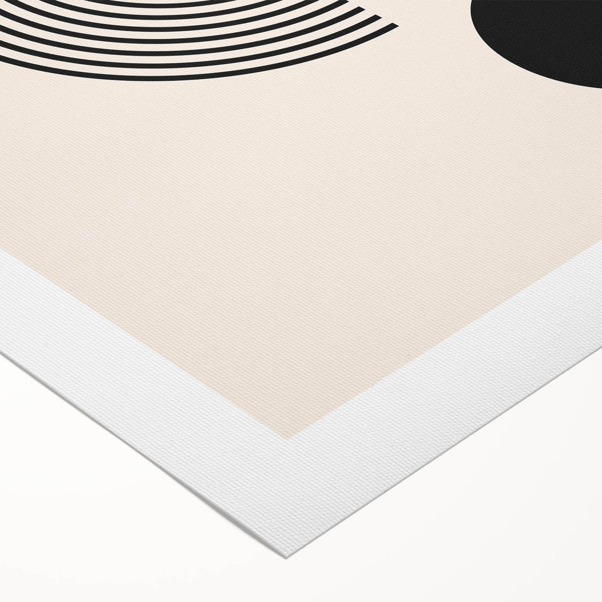 Minimalist Boho Wall Art | Black and White Geometric Canvas | Modern Design