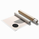 Minimalist Boho Wall Art | Black and White Geometric Canvas | Modern Design