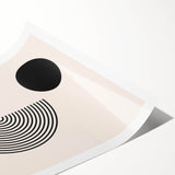 Minimalist Boho Wall Art | Black and White Geometric Canvas | Modern Design