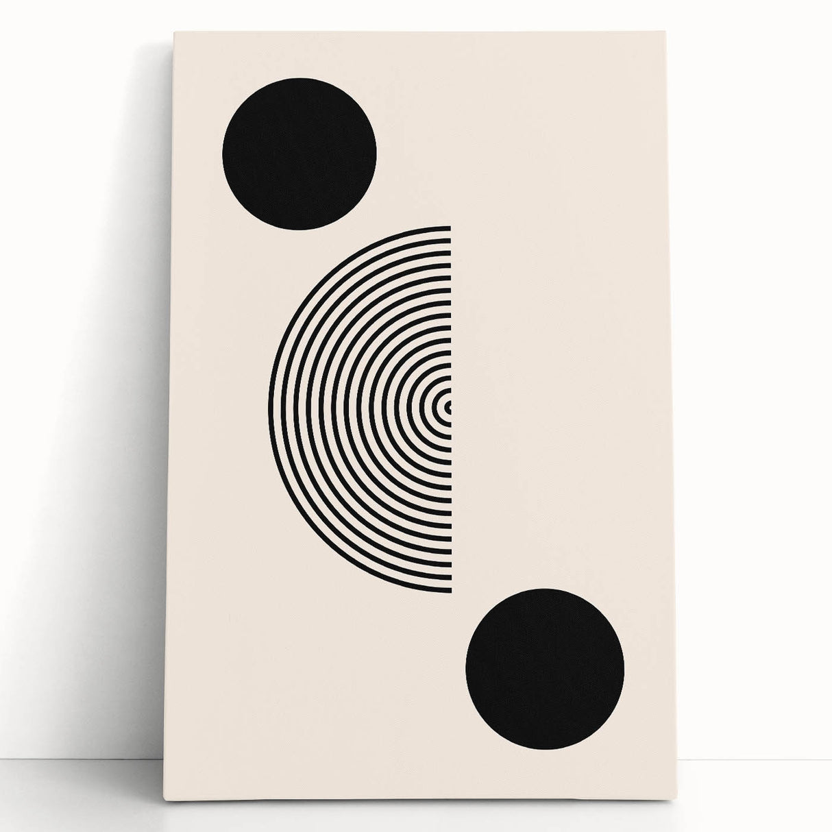 Minimalist Boho Wall Art | Black and White Geometric Canvas | Modern Design