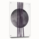 Boho Geometric Wall Art | Dark Abstract Canvas | Modern Minimalist Design